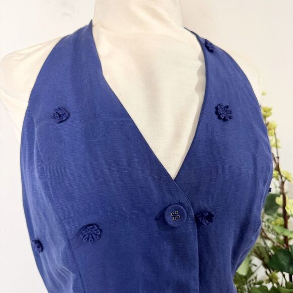 Anthropologie Maeve Linen Blend Halter Vest | M petite | new NWT - Picture 4 of 16